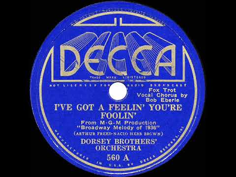1935 HITS ARCHIVE: I’ve Got A Feelin’ You’re Foolin’ - Dorsey Brothers (Bob Eberly, vocal)