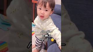 英語喋った⁉️べいびーと呼ぶベイビーw （園でべいびーと呼ばれているらしいw） #赤ちゃん #赤ちゃんのいる生活 #生後12ヶ月 #1歳児 #クォーター #初めてシリーズ #shorts