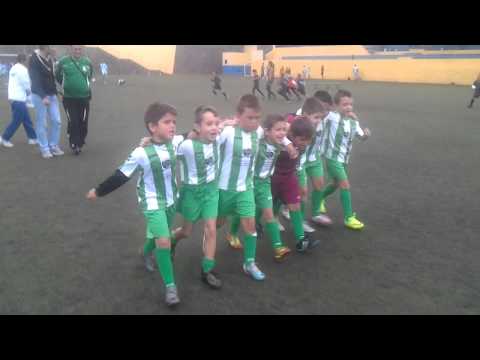Prebenjamín CD Becerril, cántico tras el partido