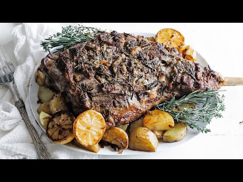 Roast Bone In Leg of Lamb Recipe + Delicious Easy Garlic & Herb Marinade