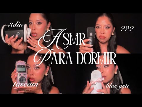 ASMR en Español | ♥ Susurros cerquitas con 4 micrófonos diferentes (blue yeti, tascam, 3dio, lofi)
