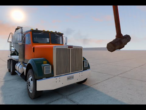Giant Destructive Hammer VS Cars - BeamNG Drive #3