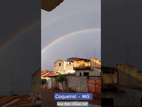 Bela Vista de um Arco íris ao Dobro, hein? Vídeo feito aqui em Coqueiral no Sul de Minas Gerais!