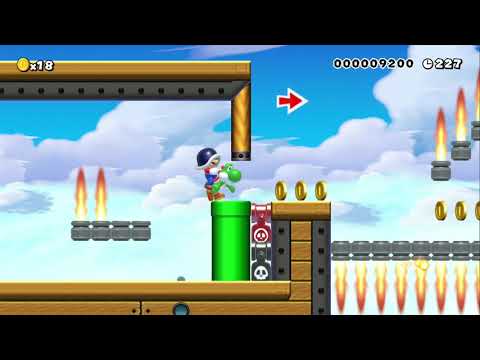 バーナー戦艦の砲台シャッター　(BURNER AIRSHIP) by いそっち - SUPER MARIO MAKER - NO COMMENTARY 1ax