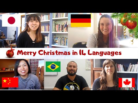 How people from 18 countries say MERRY CHRISTMAS - 14 different languages 🎅