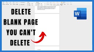 How to delete a Blank Page you can