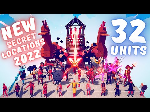 ALL 32 NEW HIDDEN UNITS SECRET LOCATIONS - Totally Accurate Battle Simulator TABS