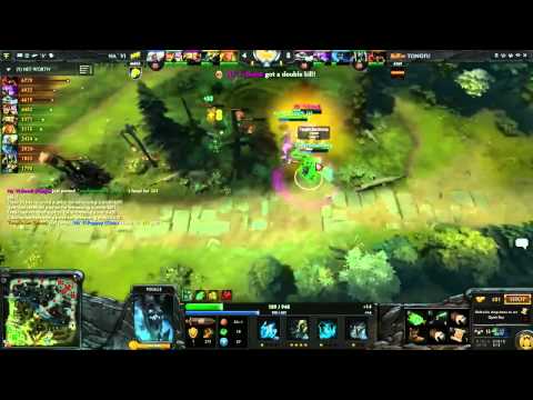 Dota 2 EPIC - TI3 - Dendi Pudge Hook to the Fountain and Puppey Chen deny !