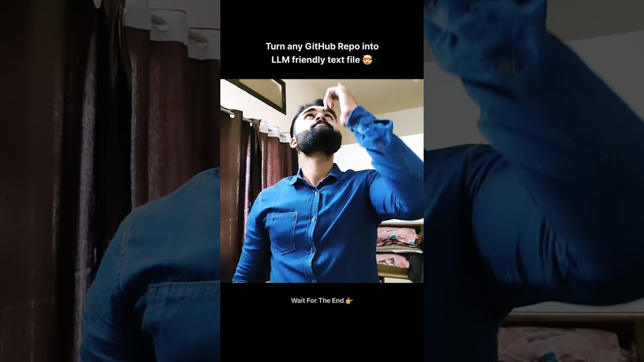 Turn Any GitHub Repo Into LLM Friendly Text File 🤯 #html #css #javascript #webdevelopment #github