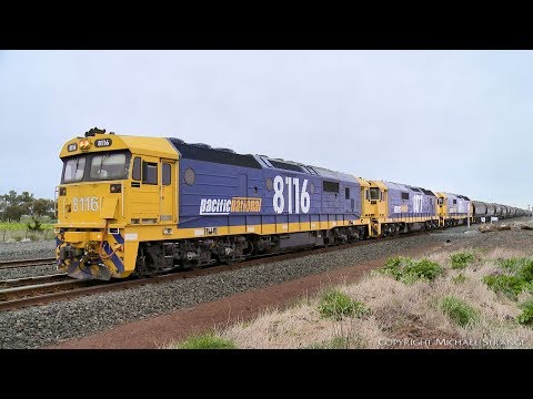 4GK6 Grain Train With 81's & NGPF / NGKF Hoppers  - PoathTV Australian Railways