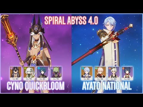 C0 Cyno Quickbloom & C0 Ayato National | Spiral Abyss 4.0 | Genshin Impact