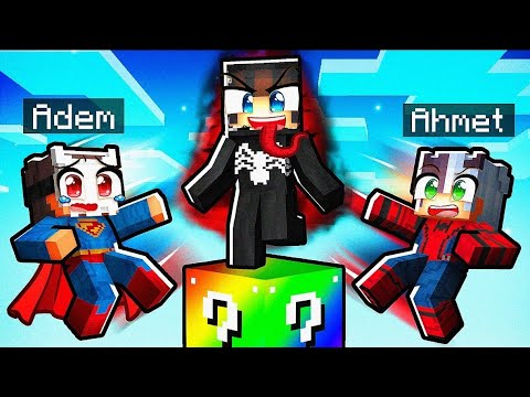 SÜPER KAHRAMAN ŞANS BLOĞUNDA SÜPER KÖTÜ OLDUM! 😈 | Minecraft