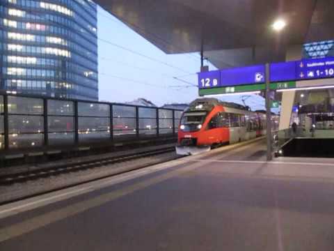 OBB S60 Wien Hbf→Bruck a.d.Leitha発車風景