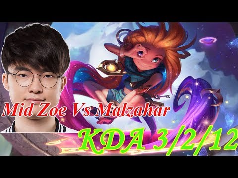 SKT T1 Faker Stream Zoe Vs Malzahar KDA 3/2/12 | Video Game Stream For You