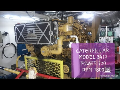Caterpillar Marine Diesel Engine Model Cat 3412 Power 720bhp Rpm 1800.