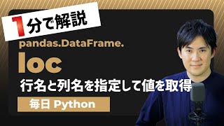Download the video "【毎日Python】Pythonで行名と列名を指定して値を取得する方法｜DataFrame.loc"