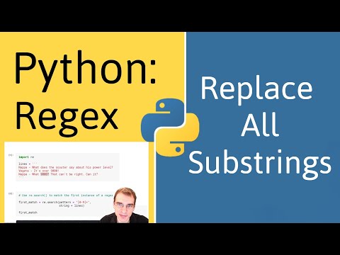 Python Regex: How To Replace All Substrings In a String