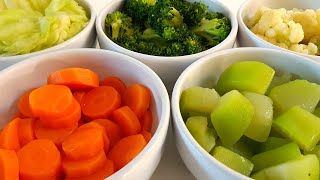 COMO FAZER O BRANQUEAMENTO DE VEGETAIS E LEGUMES | SALADA DE LEGUMES NA MANTEIGA