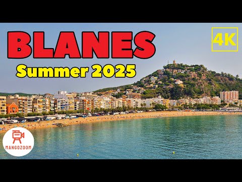 Blanes, Spain 2025 - Costa Brava Beach Walk | Walking Tour 4K