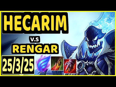 SKEANZ (HECARIM) vs RENGAR - 25/3/25 KDA JUNGLE GAMEPLAY - EUW Ranked MASTER
