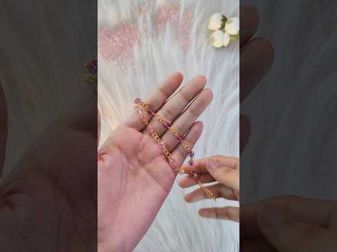 Diy Bracelet 💜💫🌸 | Handmade jewellery |#shorts #diy #jewellery #youtubeshorts #viral #trending