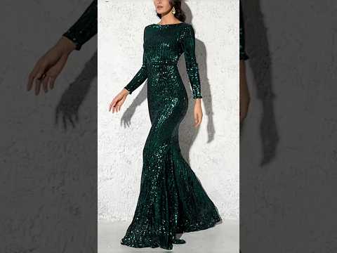 Chic Green Evening Gown: Timeless Elegance for Winter Affairs #eveningdress #dress #dresses