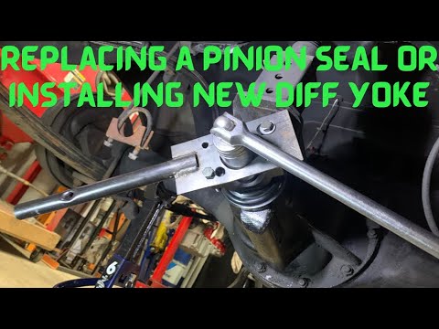 Replacing rear axle pinion seal or yoke simple how to do the replacement Mopar or any make/model