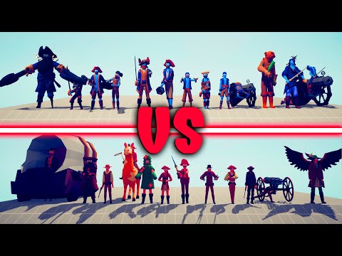 MEGA PIRATE TEAM vs WILD WEST TEAM | TABS - Totally Accurate Battle Simulator
