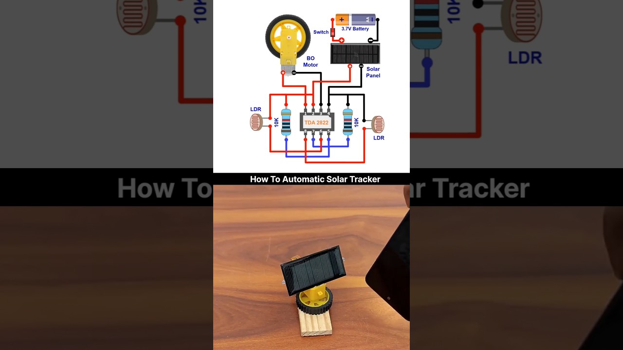 How To Automatic Solar Tracker #electrical #electric #electronic #diy #shorts #solar