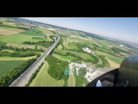 Hubschrauberrundflug Bretzfeld / Siebeneich / Rappach / Bretzfeld / Bitzfeld Schwabbach helix AS350