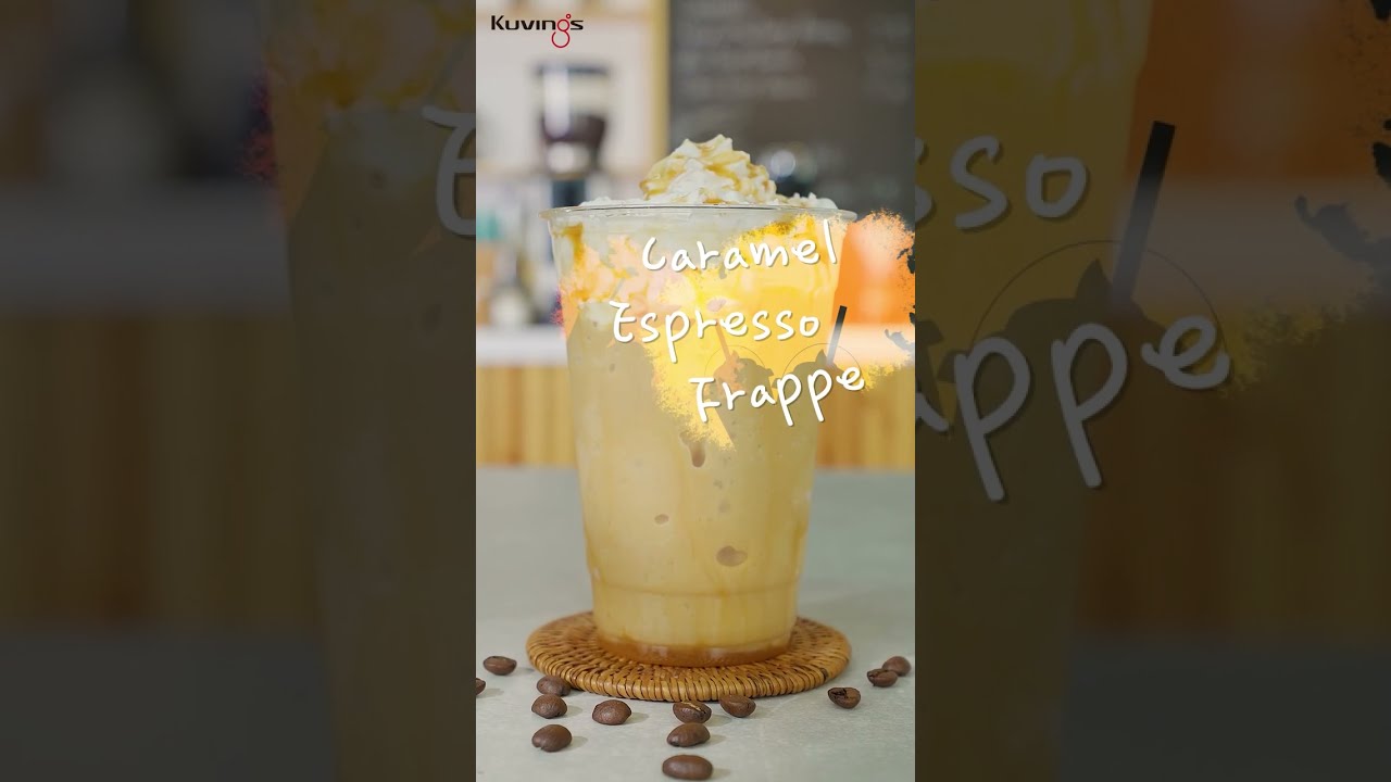 RECIPE "Cafe caramel đá xay" cùng máy xay sinh tố chân không tự động hiệu Kuvings CB1000