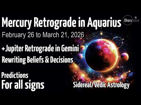 Mercury retrograde in Aquarius 2026 | Feb 26 - Mar 21 | Vedic astrology predictions #astrology