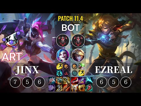 RJ Art Jinx vs Ezreal Bot - KR Patch 11.4