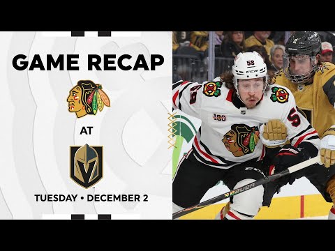 Blackhawks at Golden Knights Game Highlights | 12.2.25