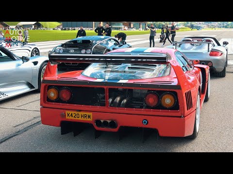 UNIQUE Street Legal Ferrari F40 LM driving in the Swiss Alps