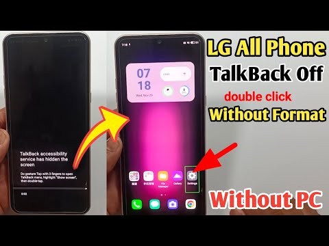 TalkBack accessibility service has hidden the screen has dimmed the screen #LG Lg Talkback Turn off
