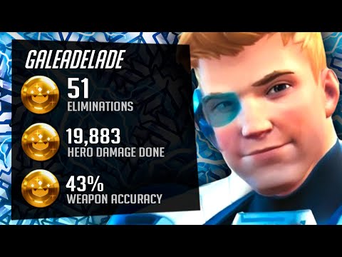 Gale Cassidy and Soldier 76 - 51 elims! [ Overwatch Season 31 Top 500 ]