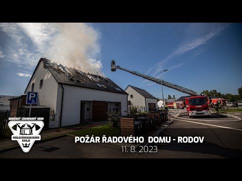 Požár dřevostavby v Rodově