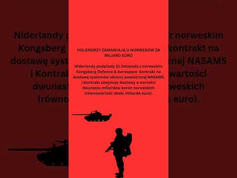 Holandia podpisała kontrakt zbrojeniowy z Norwegią
