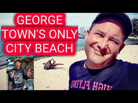 ÚNICA PRAIA DA CIDADE DE GEORGE TOWN / ENTREVISTA COM PESCADOR / TRAVEL VLOG PENANG / NORTHAM BEACH CAFE