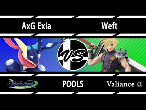 Valiance α- AxG Exia (Greninja) vs Weft (Cloud) - POOLS  - Smash 4 - Wii U
