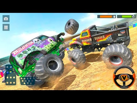 American Monster Trucks and Prado Jeep Demolition Derby Crash Racing Simulator - Android Gameplay.