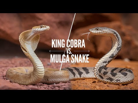 King Cobra vs  Mulga Snake   Showdown of the Deadliest Serpents