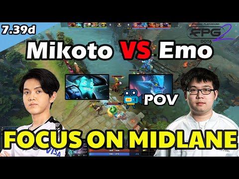 Emo Leshrac VS Mikoto Storm Spirit | Focus on Midlane | 7.39d