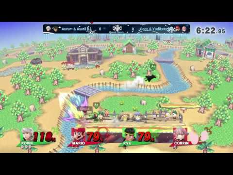 Winter 2016 Smash 4 Arcadian Doubles Grand Finals  - Aurum & Asotil (Green) vs Coco & Yudiketo (Red)