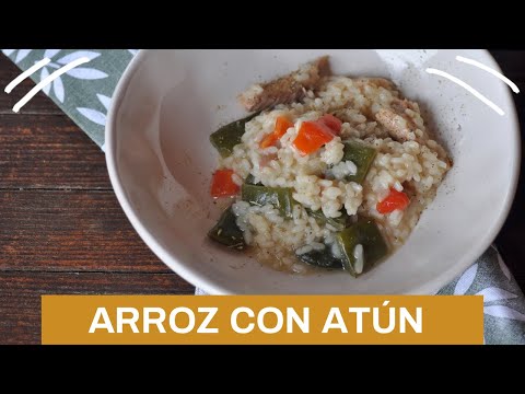 Arroz fácil con judías verdes y atún
