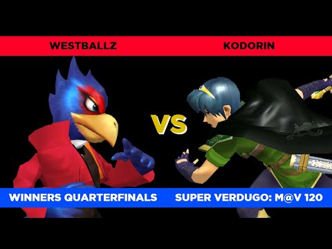 Westballz (Falco) vs. MF | KoDoRiN (Marth) - Winners Quarterfinals | Super Verdugo: M@V 120 SSBM