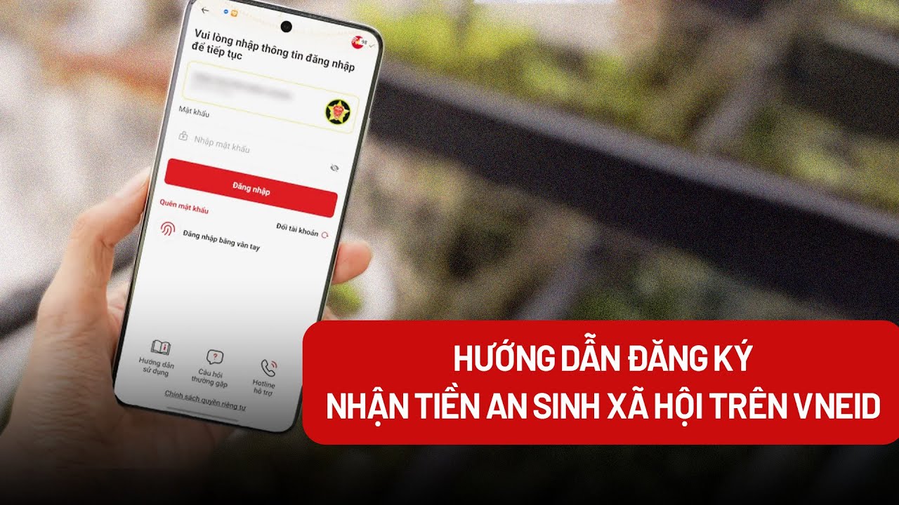 Hướng dẫn chi tiết cách đăng ký nhận tiền an sinh xã hội bằng VNeID