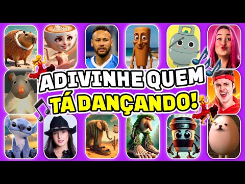 ADIVINHE QUEM TÁ DANÇANDO!💃🎵 Neymar, STITCH, BALLERINA CAPPUCCINA, Tung Tung Sahur, Lirili Larila