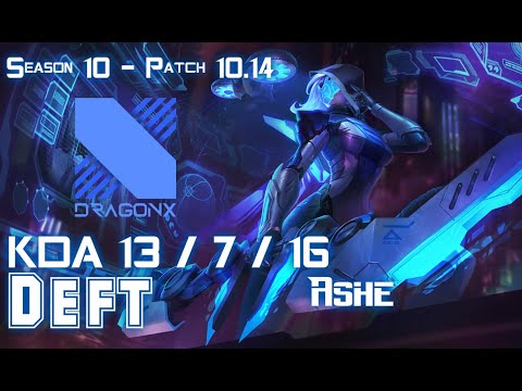 DRX Deft ASHE vs APHELIOS ADC - Patch 10.14 KR Ranked